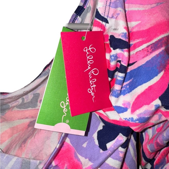 NWT Lilly Pulitzer Audelia Off Shoulder True Blue Top - Picture 7 of 7